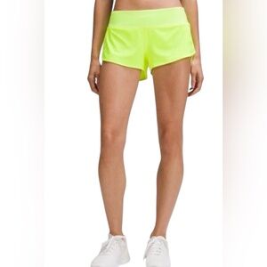 Lululemon Run 2.5” Speed Shorts in Highlight Yellow Size 8